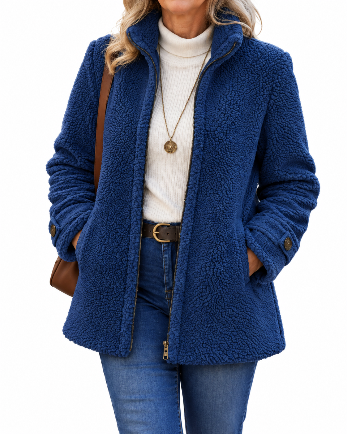Lara - Chaqueta Cozy de Cuello Alto