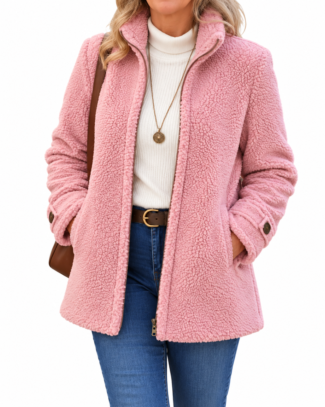 Lara - Chaqueta Cozy de Cuello Alto
