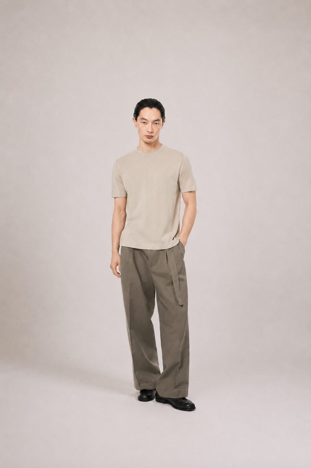 Beige men’s T-shirt