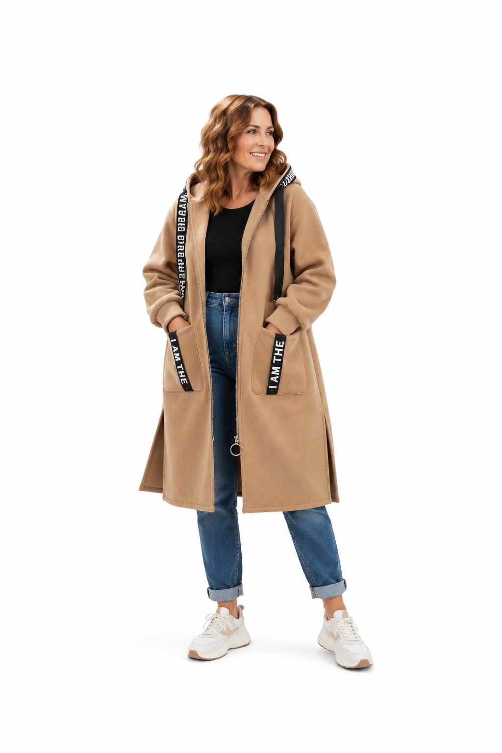Women's Oversized Hooded Sweatshirt Coat