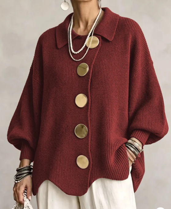 Raquel - Rebeca oversize con botones dorados grandes