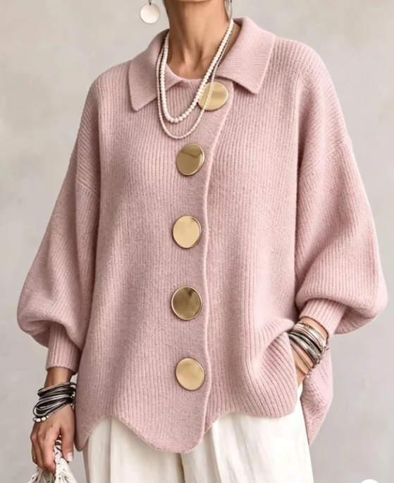 Raquel - Rebeca oversize con botones dorados grandes