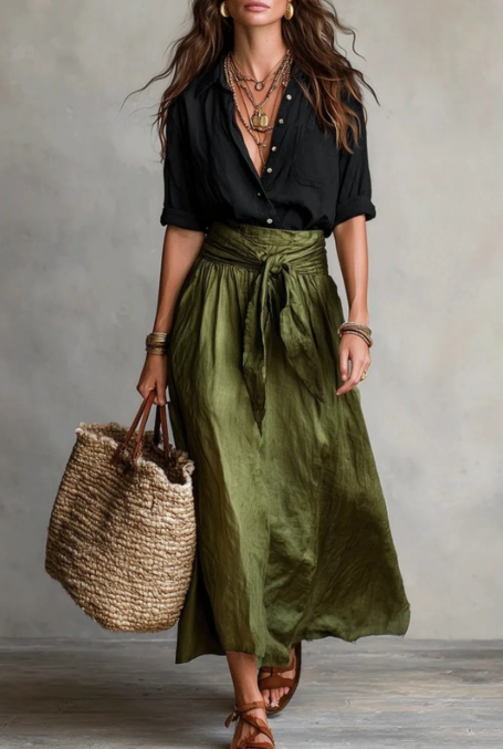 Conjunto Savannah. Camisa + Falda.