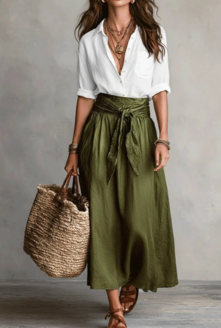 Conjunto Savannah. Camisa + Falda.