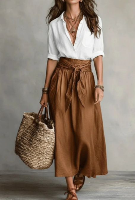 Conjunto Savannah. Camisa + Falda.