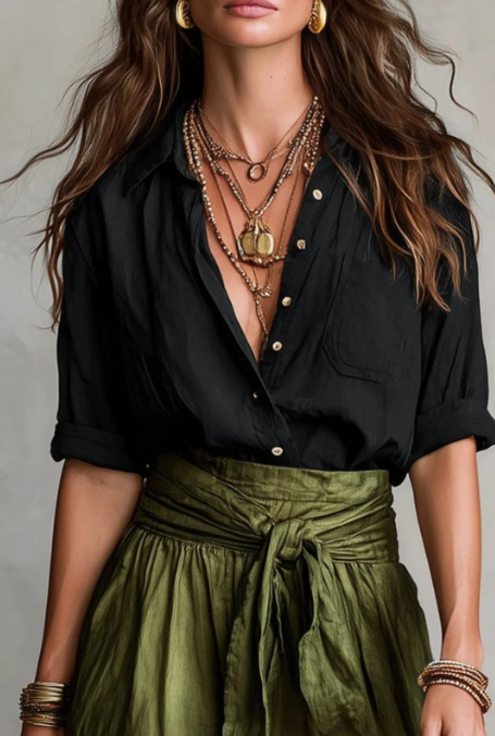 Conjunto Savannah. Camisa + Falda.